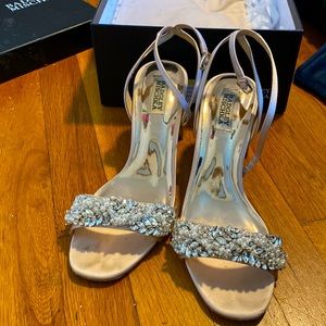 Badgley Mischka blush “Clara” high heels